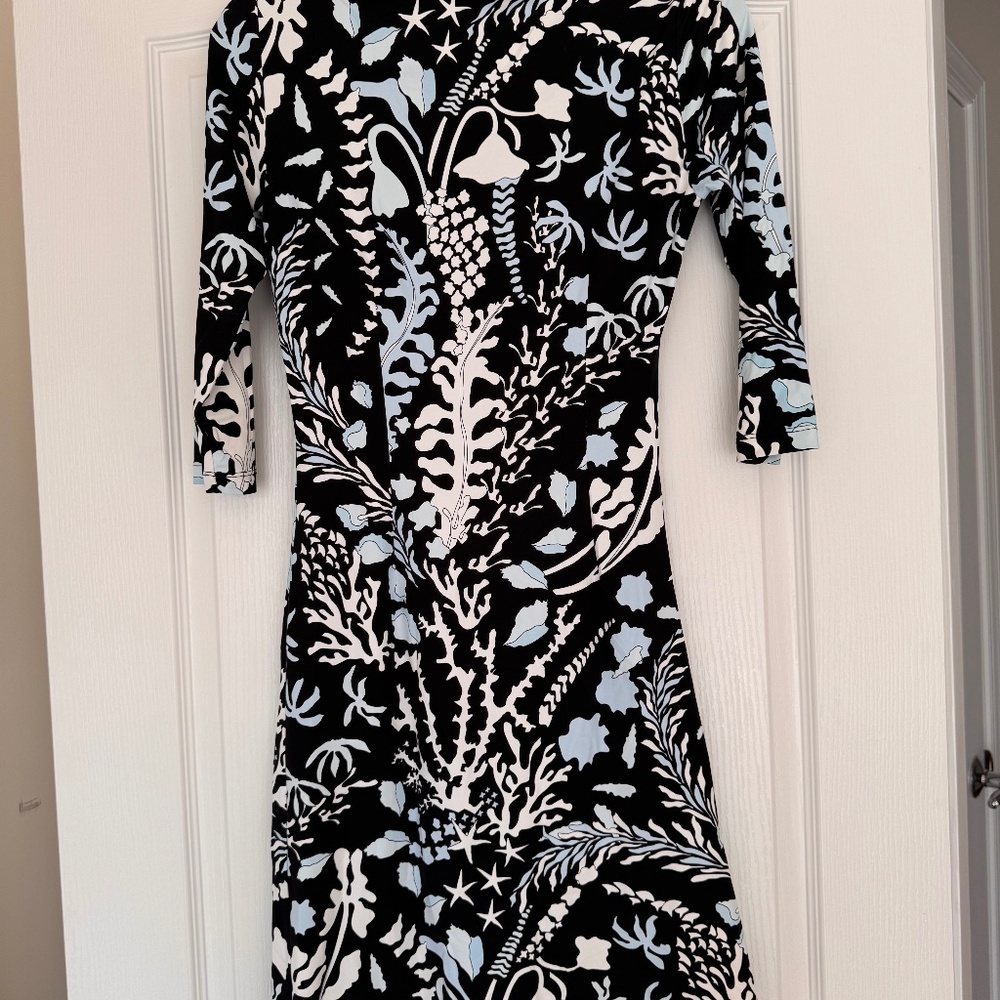 J.‎ McLaughlin Small Catalina Cloth Long Sleeve Sheath Dress Nautical Coral